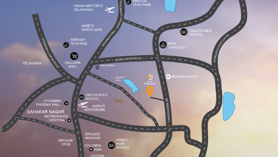 Location of MLN Heights in Kannuru, Bangalore - Image 422859