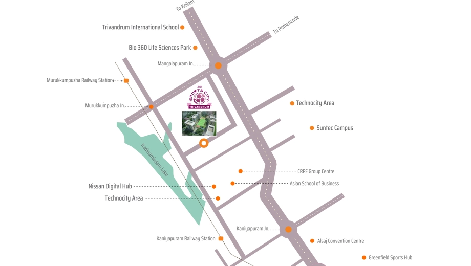 Location of DD Sports City Pavilion in Pallippuram, Thiruvananthapuram - Image 422943