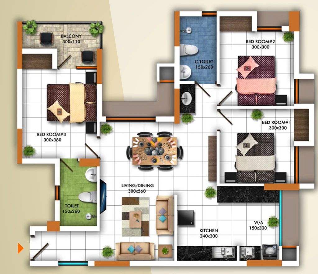 Sample Apartment of DD Sports City Pavilion in Pallippuram, Thiruvananthapuram - Image 422942