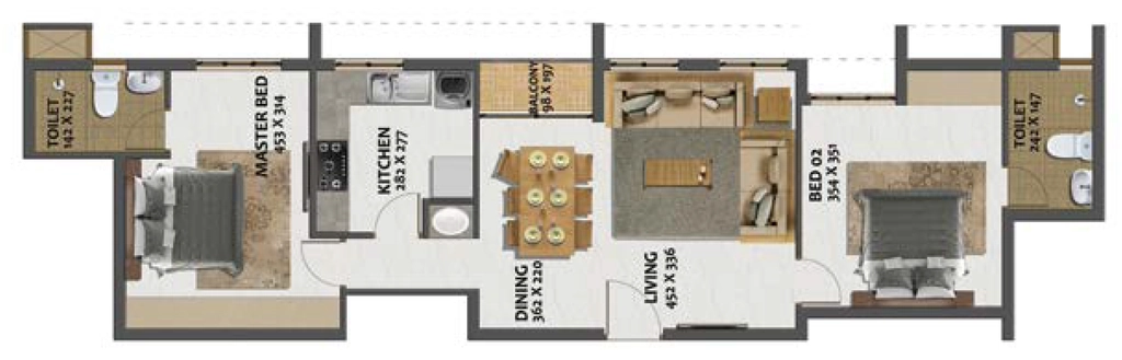 2 BHK Flat in Favourite Club One in Ambalamukku, Thiruvananthapuram - Image 926312