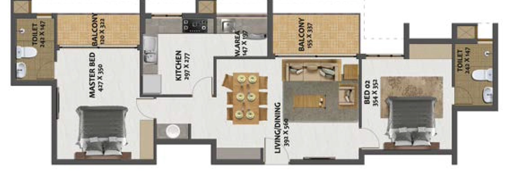2 BHK Flat in Favourite Club One in Ambalamukku, Thiruvananthapuram - Image 926313