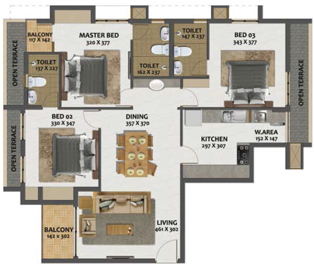 3 BHK Flat in Favourite Club One in Ambalamukku, Thiruvananthapuram - Image 926315