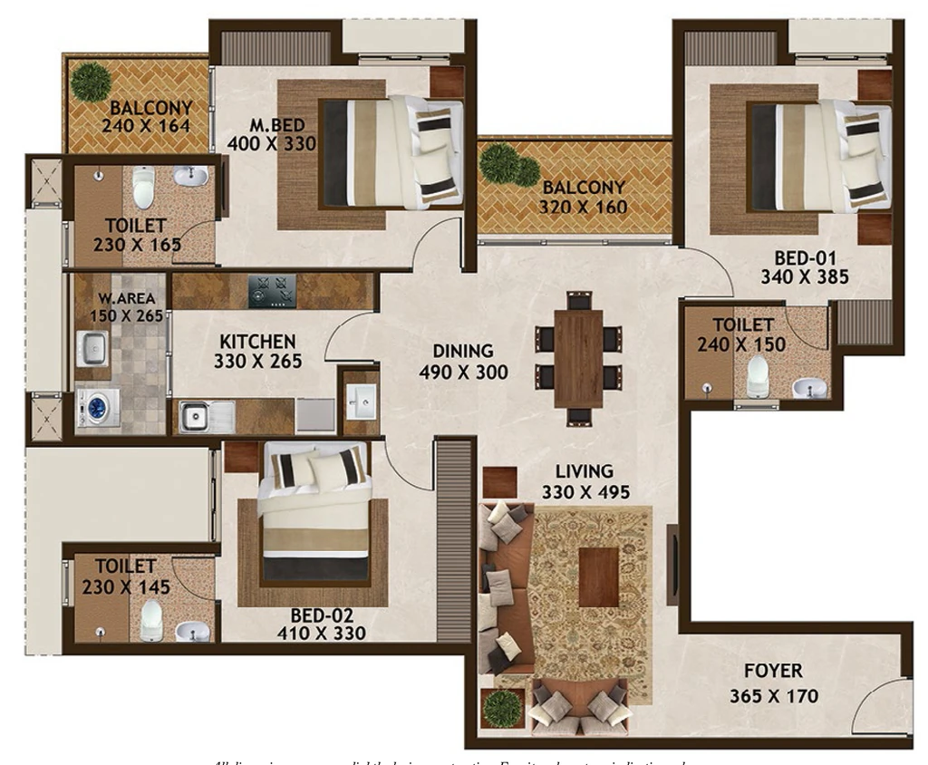3 BHK Flat in Favourite The Grand Avenue in Anayara, Thiruvananthapuram - Image 926309
