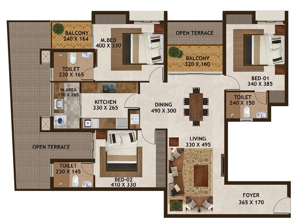 3 BHK Flat in Favourite The Grand Avenue in Anayara, Thiruvananthapuram - Image 926310