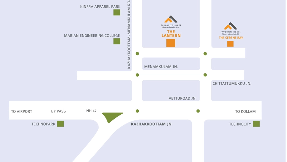 Location of Favourite The Lantern in Menamkulam, Thiruvananthapuram - Image 422902