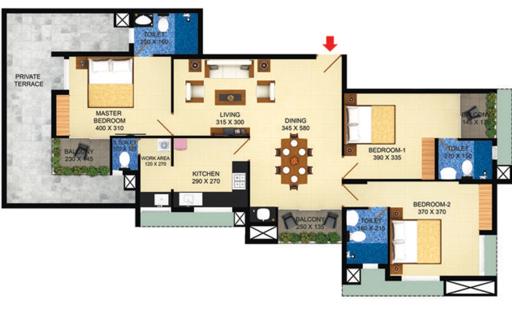 3 BHK Flat in Favourite The Town Square in Ambalamukku, Thiruvananthapuram - Image 926291