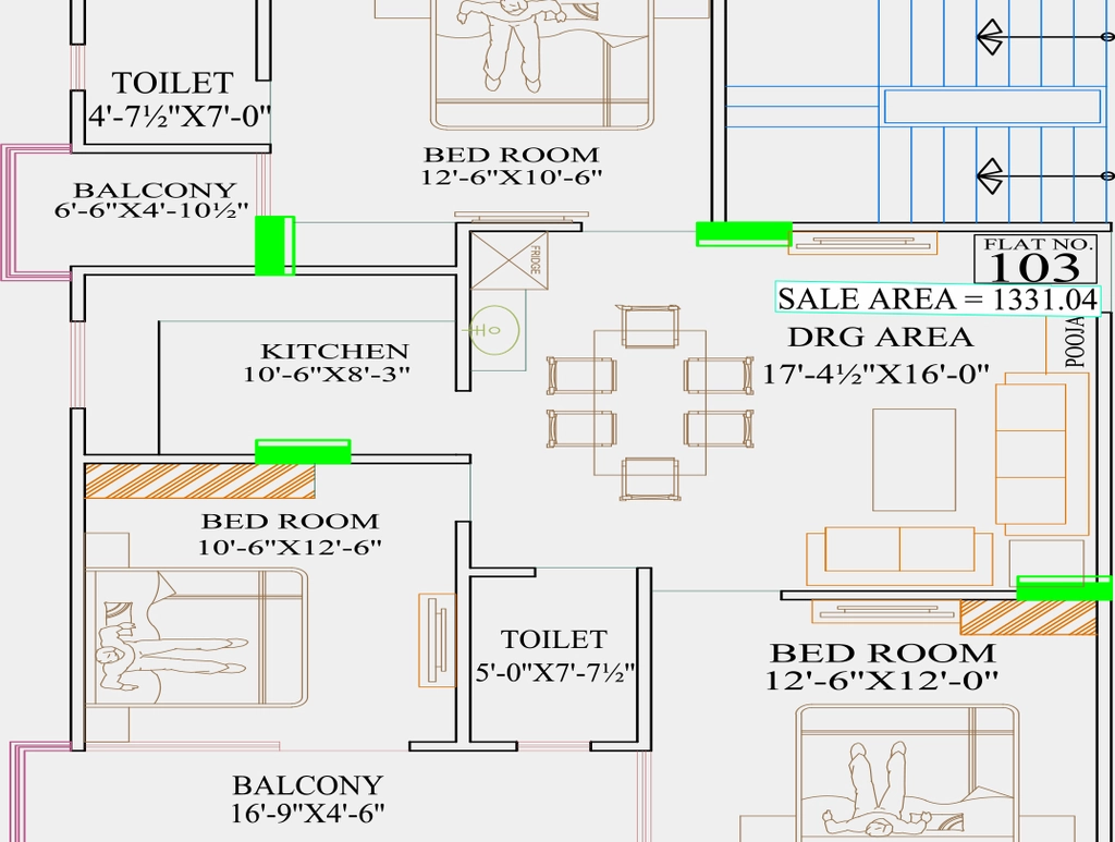 3 BHK Flat in Shri Vinayak Residency 1 in Jhotwara Industrial Area, Jaipur - Image 926293