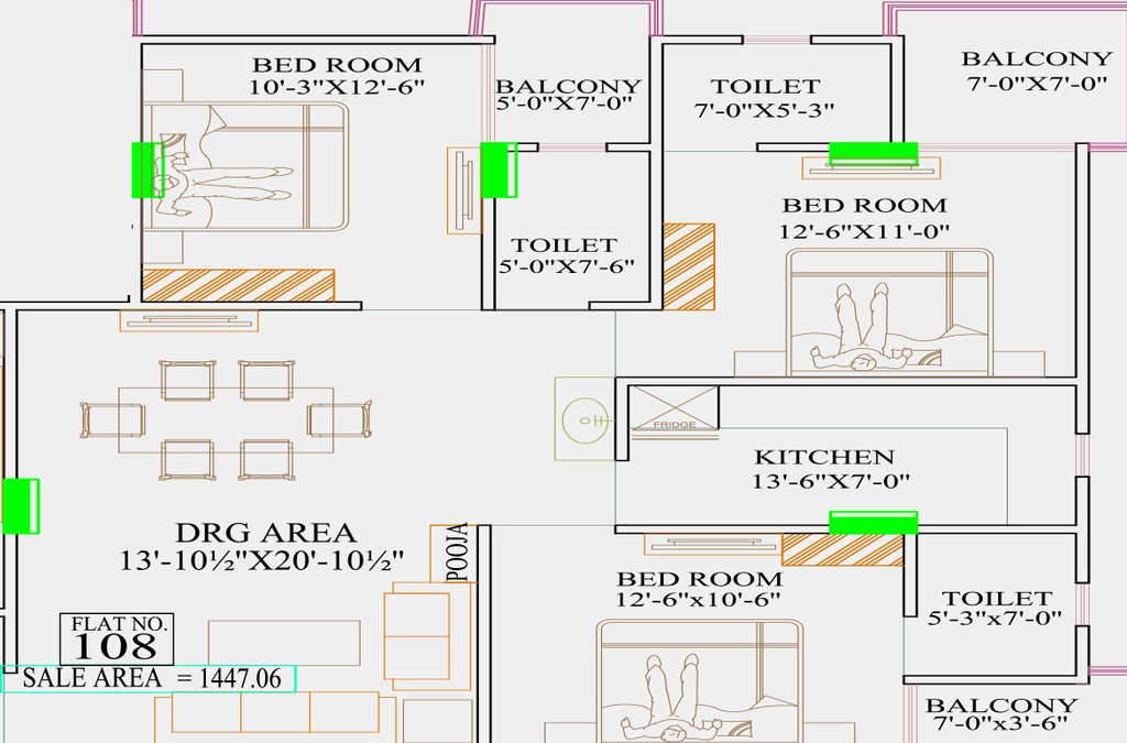 3 BHK Flat in Shri Vinayak Residency 1 in Jhotwara Industrial Area, Jaipur - Image 926294