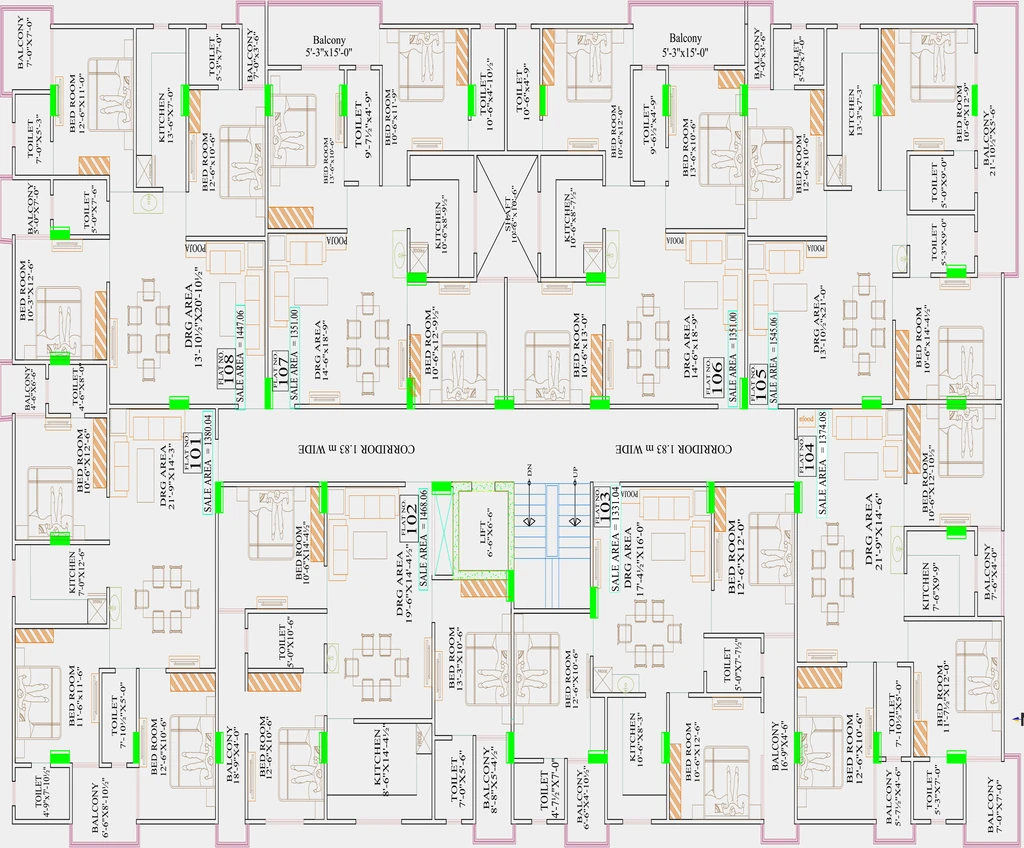 Floor Plan of Shri Vinayak Residency 1 in Jhotwara Industrial Area, Jaipur - Image 422892