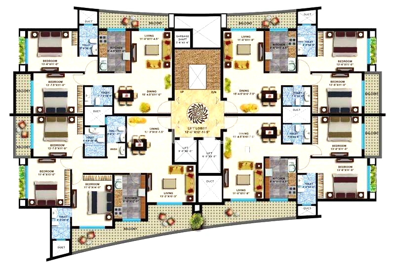 Floor Plan of Vinod Siddharth Avenue in Kabir Nagar, Jodhpur - Image 422913