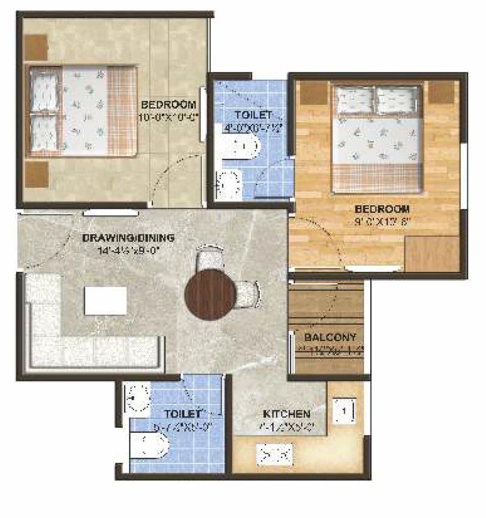 2 BHK Flat in Unique Vatika in Chaukhan, Jodhpur - Image 926322