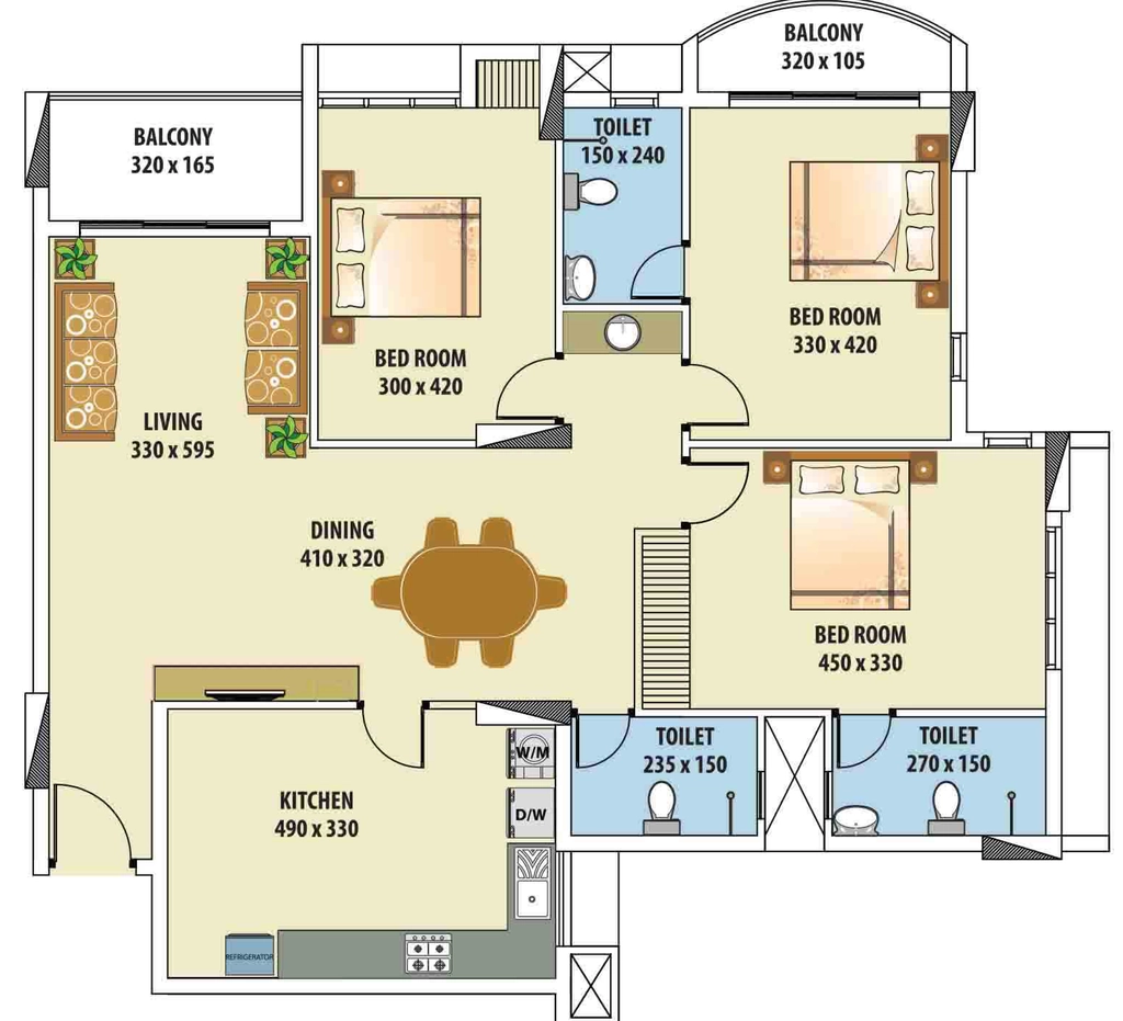 3 BHK Flat in Olive Cressida in Kazhakootam, Thiruvananthapuram - Image 926337
