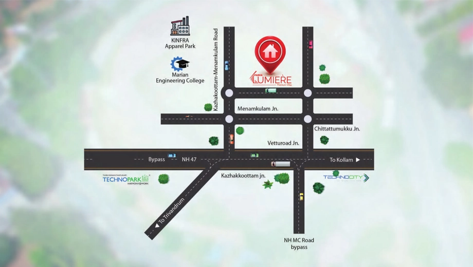 Location of Parka Lumiere in Kazhakootam, Thiruvananthapuram - Image 422994