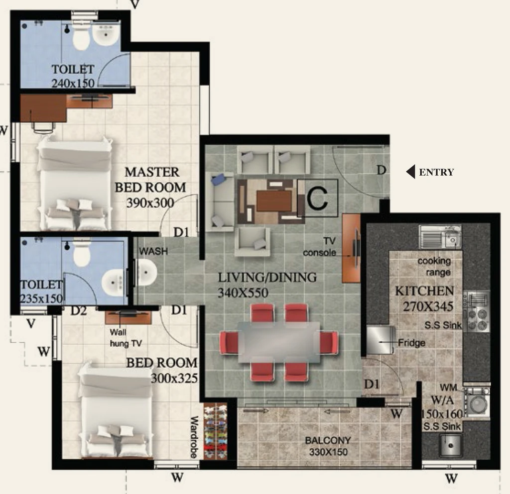 2 BHK Flat in Promag Arav in Vattiyoorkavu, Thiruvananthapuram - Image 926328