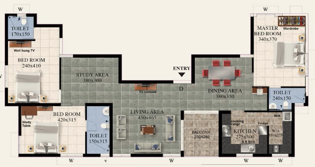 3 BHK Flat in Promag Arav in Vattiyoorkavu, Thiruvananthapuram - Image 926330