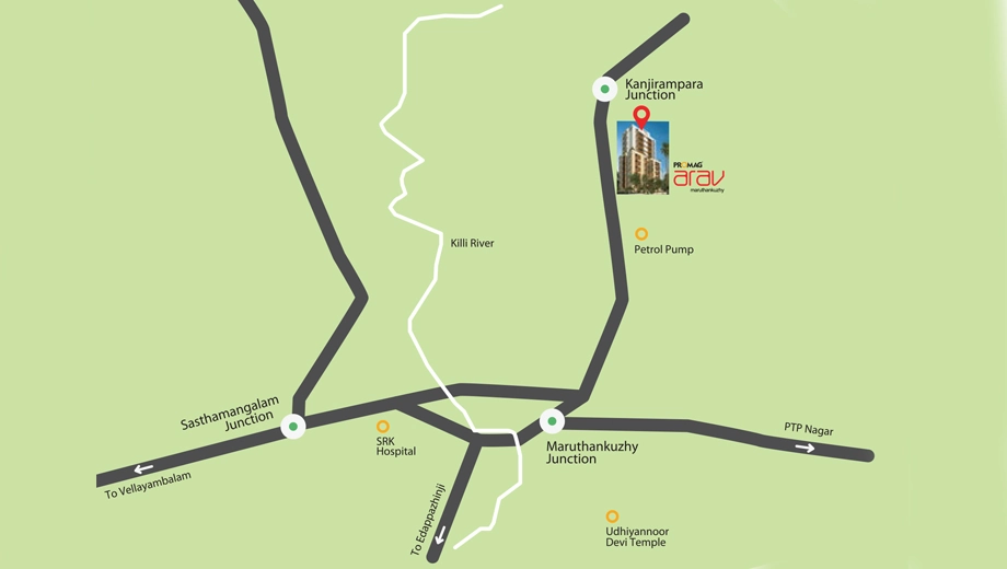 Location of Promag Arav in Vattiyoorkavu, Thiruvananthapuram - Image 422975