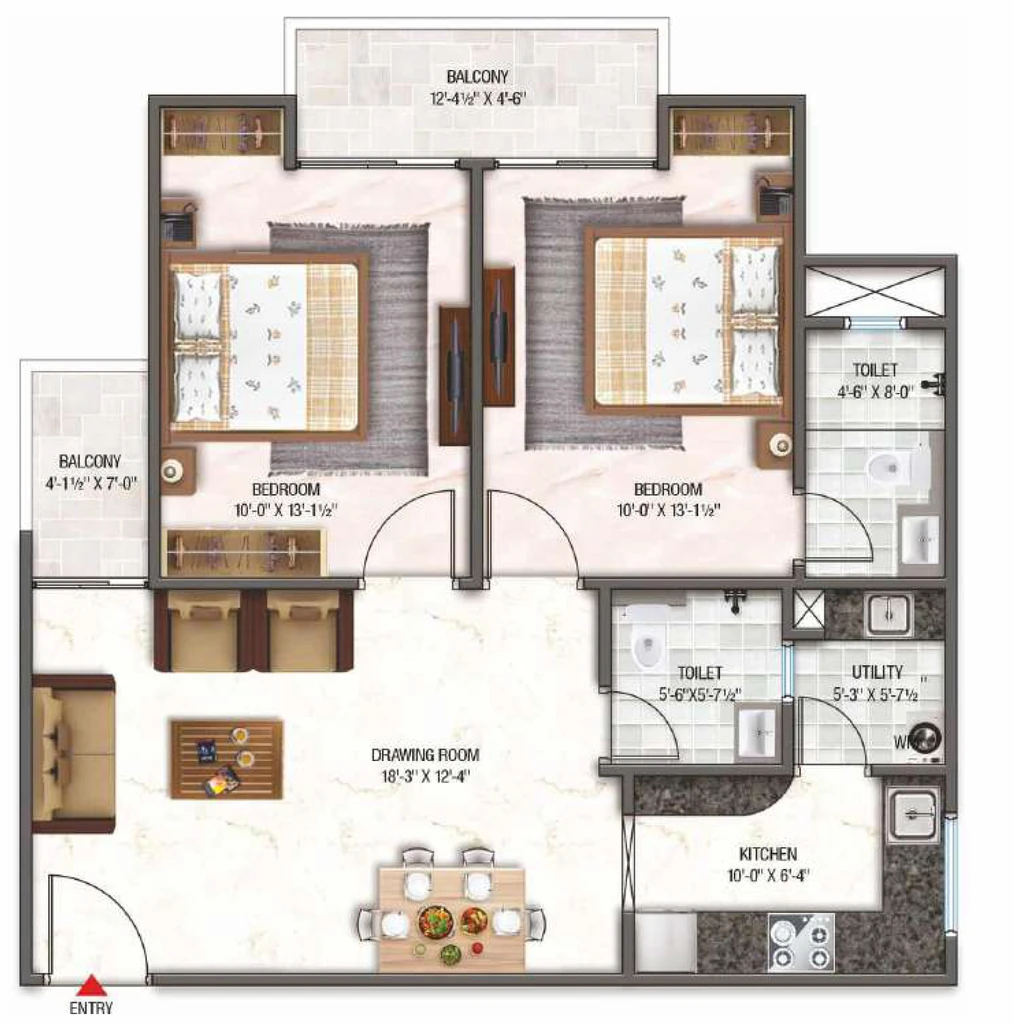 2 BHK Flat in Sphatika Sky Residences in Sangriya, Jodhpur - Image 926342