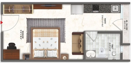 1 RK Flat in Sphatika Sky Residences in Sangriya, Jodhpur - Image 926340