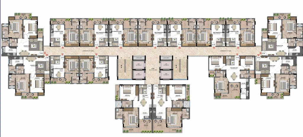 Floor Plan of Sphatika Sky Residences in Sangriya, Jodhpur - Image 423034