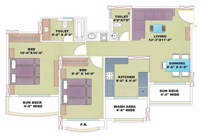 2 BHK Penthouse in Adinath Leticia in Ashok Nagar, Jodhpur - Image 926369