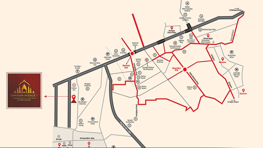 Location of Turban Shri Ram Avenue 1 in Ajmer Road, Jaipur - Image 423146