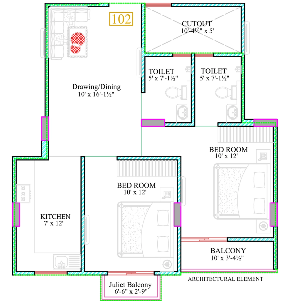 2 BHK Flat in Indowestern Shyam Heavens in Jagatpura, Jaipur - Image 926380