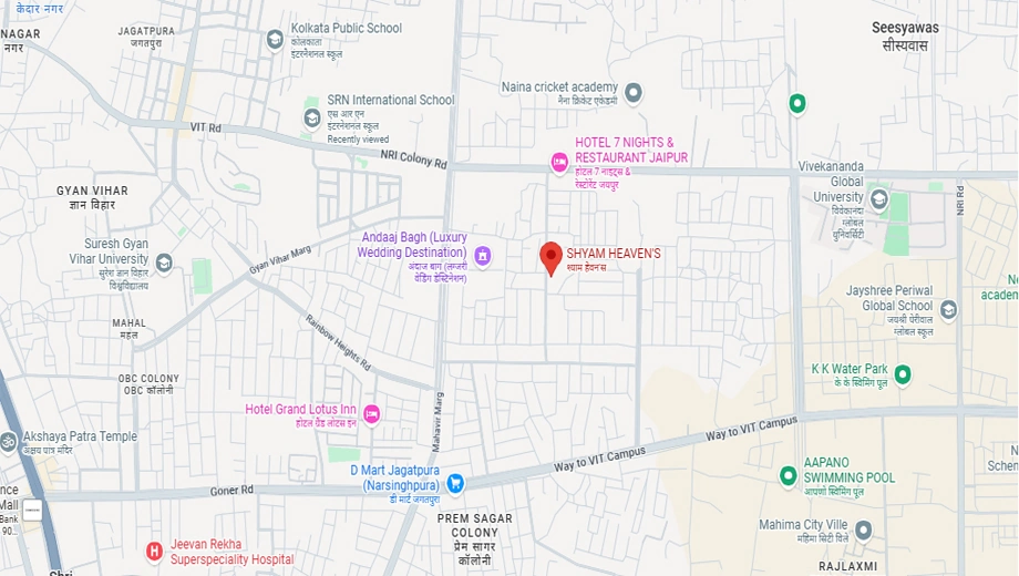 Location of Indowestern Shyam Heavens in Jagatpura, Jaipur - Image 423152
