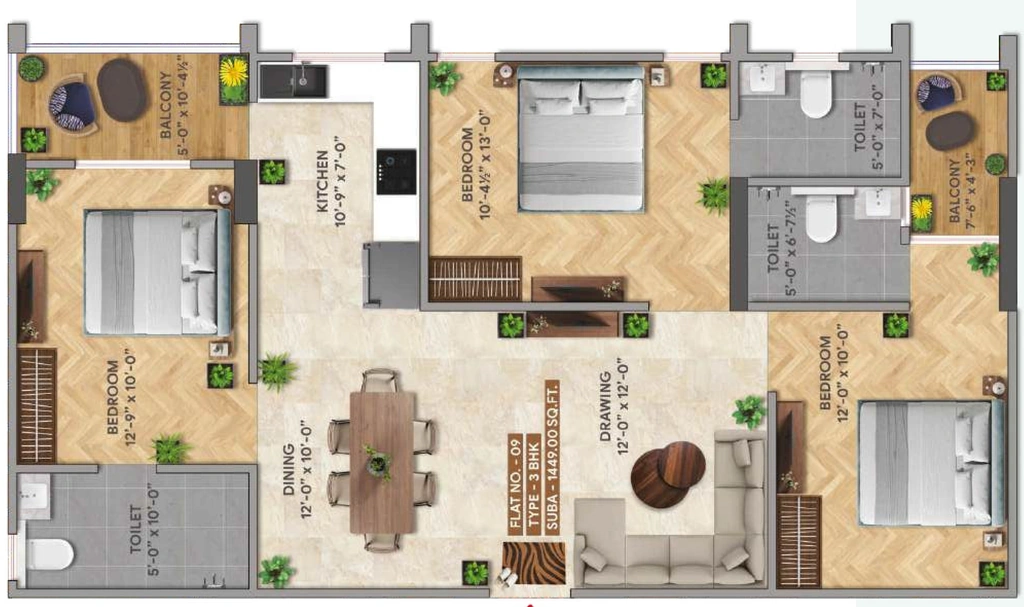 3 BHK Flat in MG Aranyaa in Jagatpura, Jaipur - Image 926384