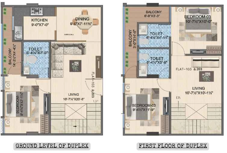 3 BHK Duplex in Shree The Twin Tower in Manyawas, Jaipur - Image 926399