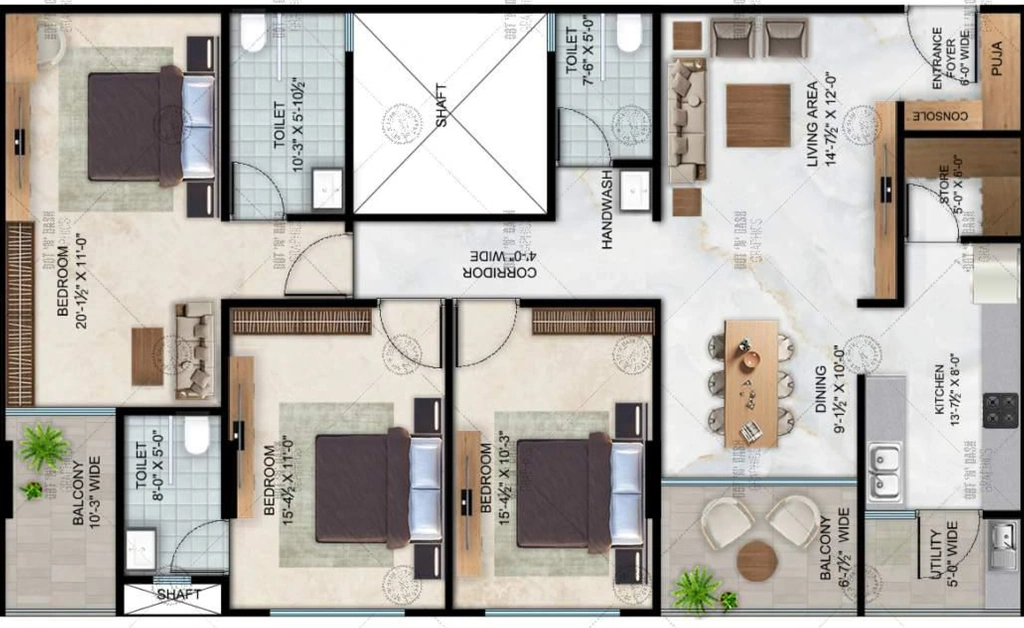 3 BHK Flat in Vatsal Shangrila in Jagatpura, Jaipur - Image 926404