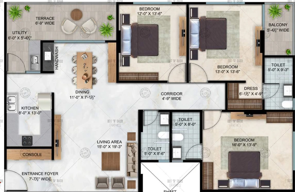 3 BHK Flat in Vatsal Shangrila in Jagatpura, Jaipur - Image 926405