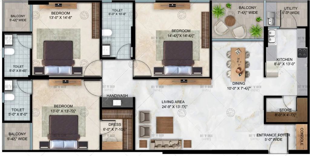 3 BHK Flat in Vatsal Shangrila in Jagatpura, Jaipur - Image 926406