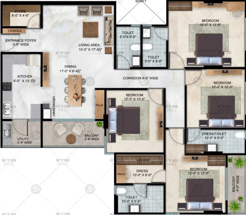 4 BHK Flat in Vatsal Shangrila in Jagatpura, Jaipur - Image 926407