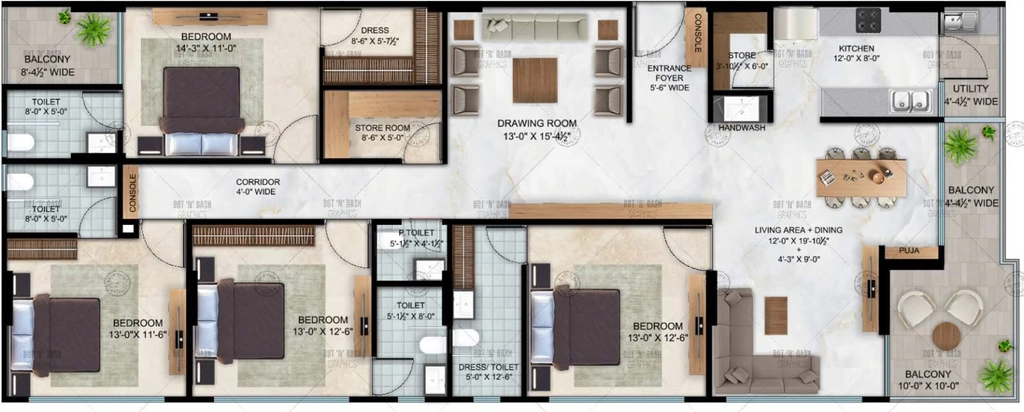 4 BHK Flat in Vatsal Shangrila in Jagatpura, Jaipur - Image 926408