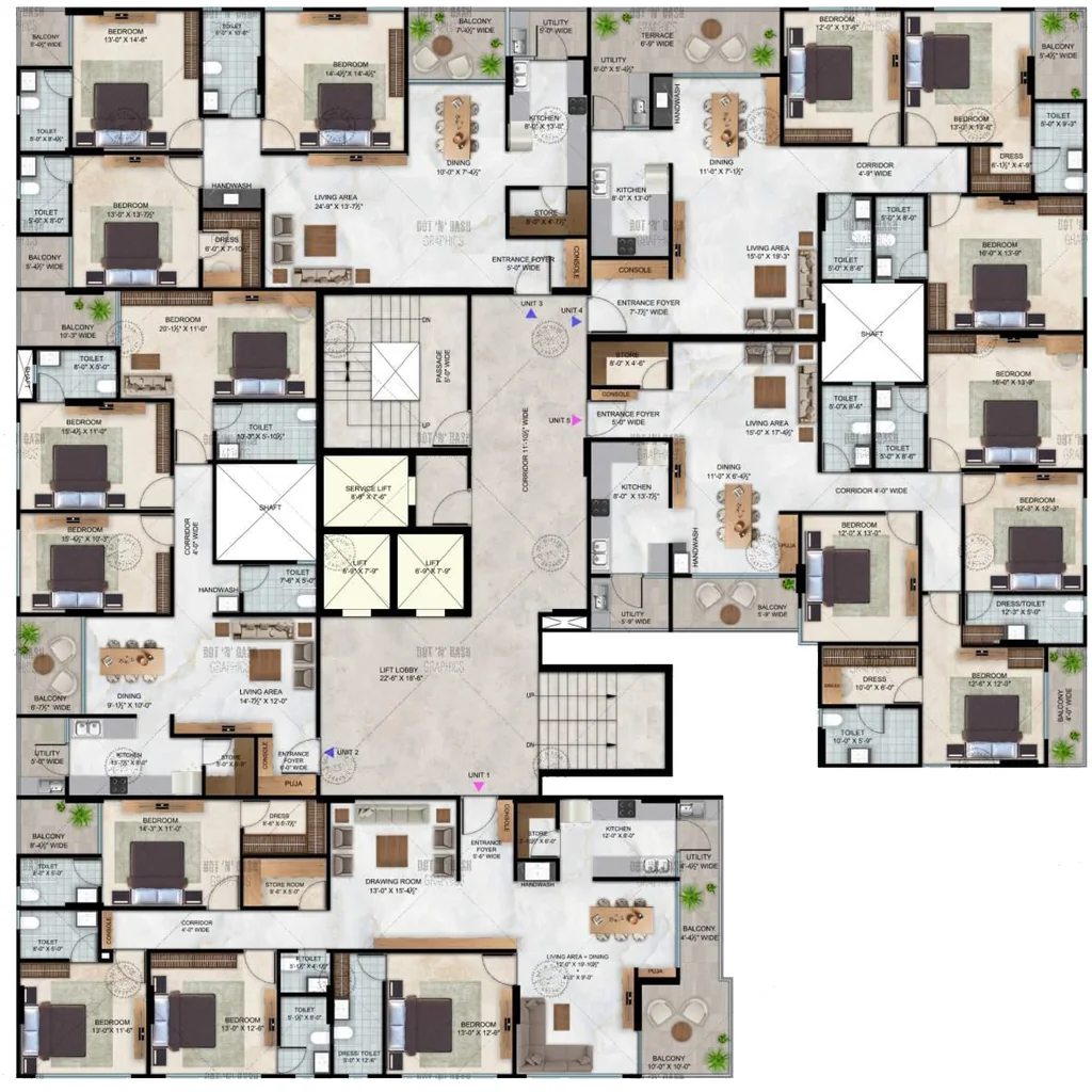Floor Plan of Vatsal Shangrila in Jagatpura, Jaipur - Image 423205