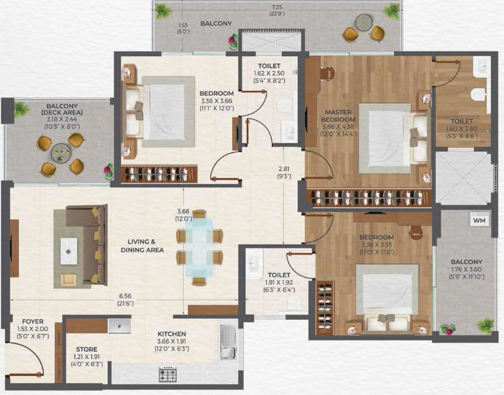 3 BHK Flat in Ashiana Oma in Mansarovar, Jaipur - Image 926409