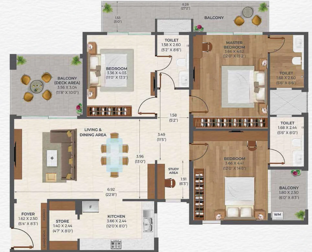 3 BHK Flat in Ashiana Oma in Mansarovar, Jaipur - Image 926410
