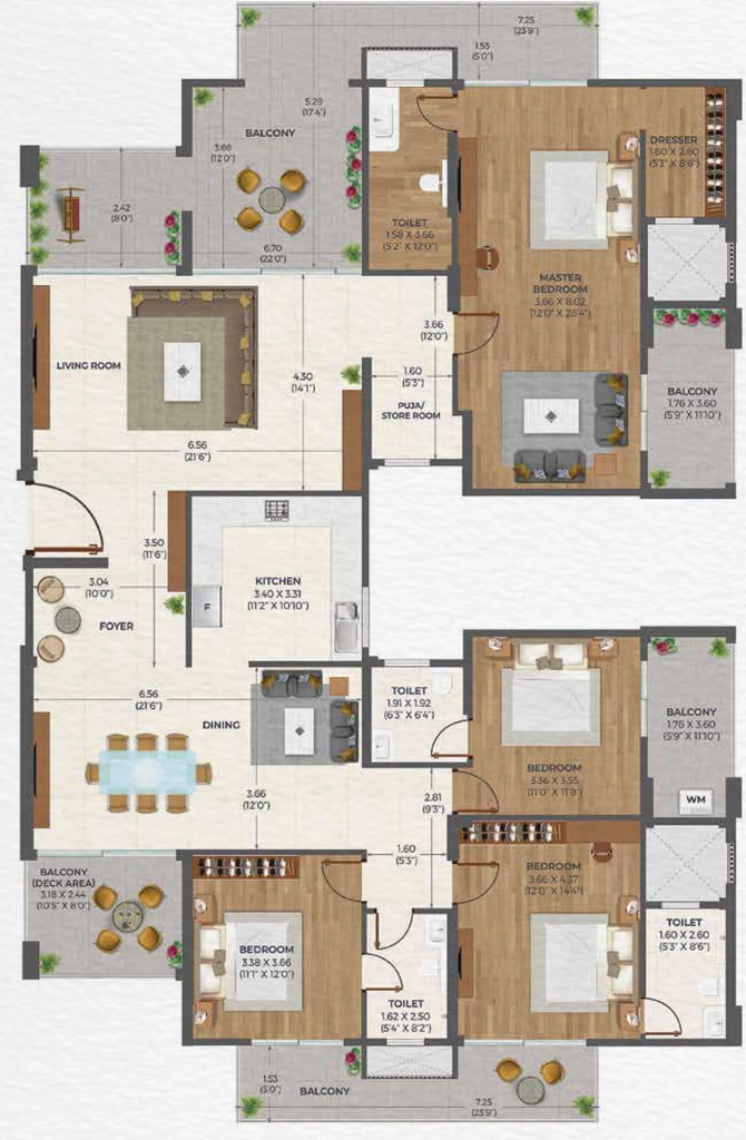 4 BHK Penthouse in Ashiana Oma in Mansarovar, Jaipur - Image 926412