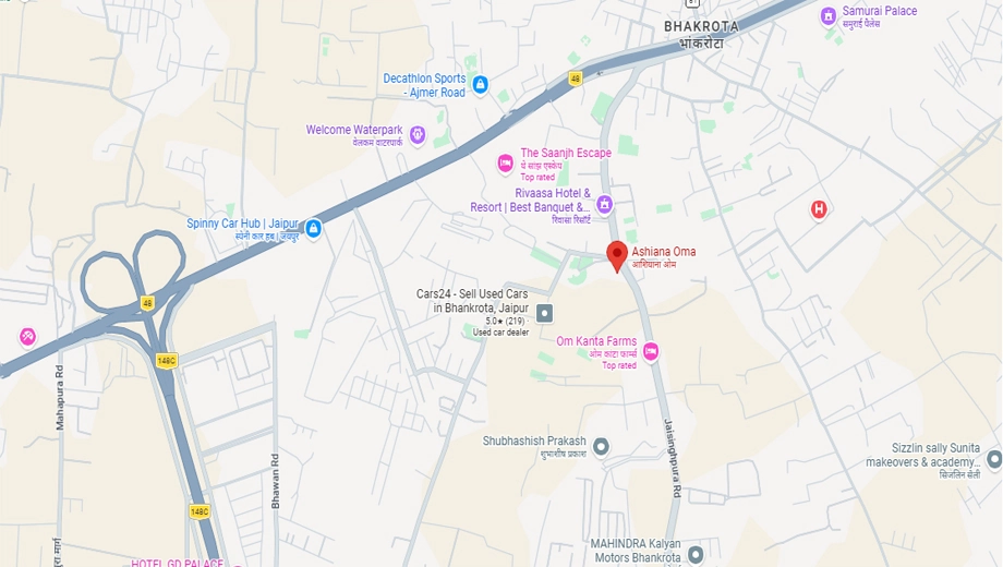 Location of Ashiana Oma in Mansarovar, Jaipur - Image 423215