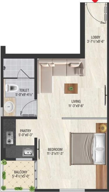 1 RK Studio Apartment in Preview Prime Residency in Sirsi Road, Jaipur - Image 926423