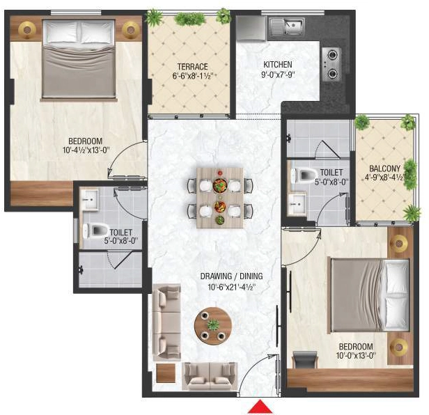 2 BHK Flat in Preview Prime Residency in Sirsi Road, Jaipur - Image 926425