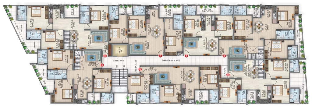 Floor Plan of R R Berlin in Vaishali Nagar, Jaipur - Image 423260
