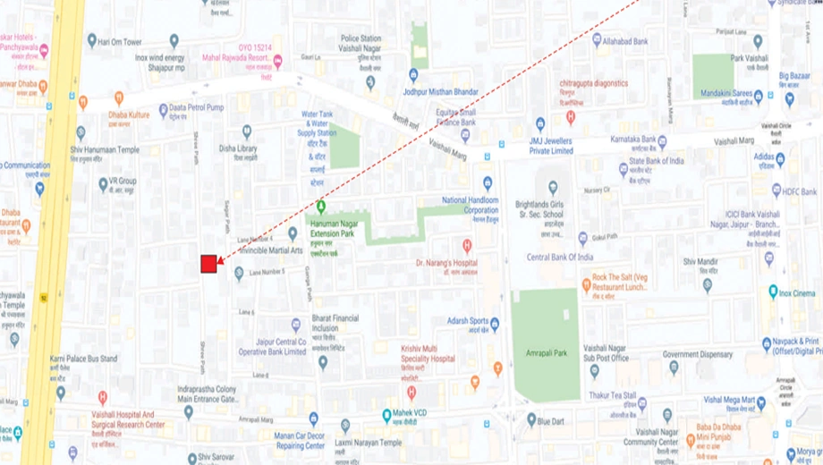 Location of SR MD G4 Apartments in Vaishali Nagar, Jaipur - Image 423272