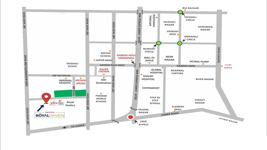 Location of Ebenezer Royal Haven in Vaishali Nagar, Jaipur - Image 423277