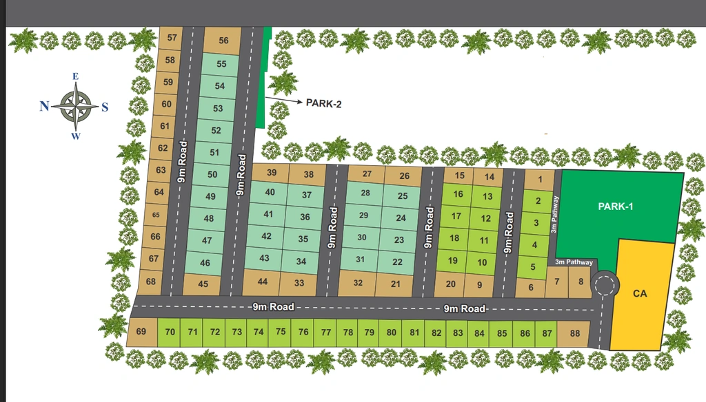 Master Plan of DSR Sathvik Fusion City in Hoskote, Bangalore - Image 423298