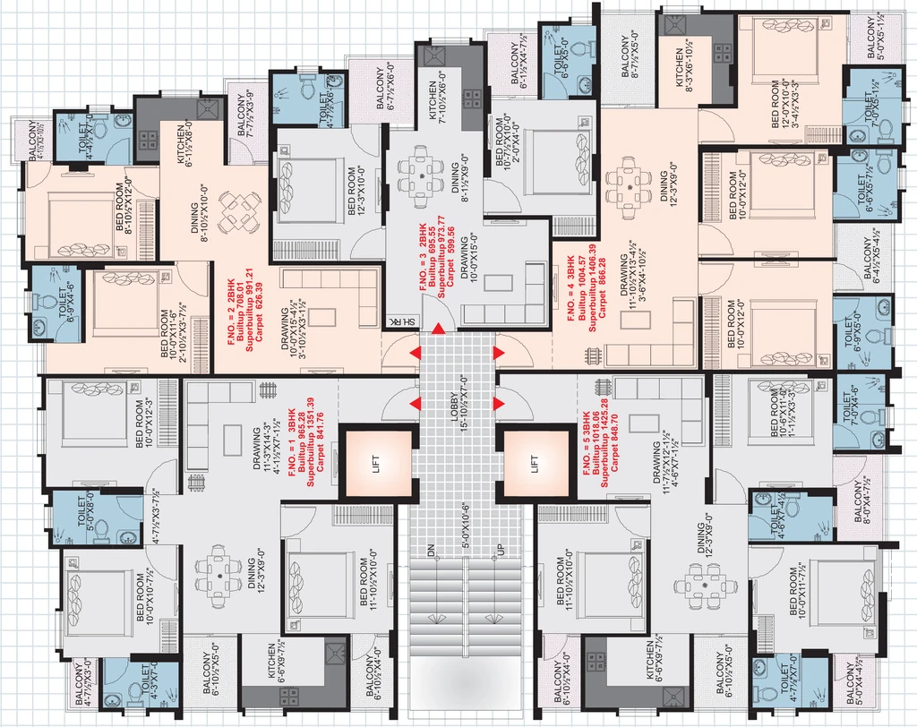 Floor Plan of Shri Aadinath Imperia in Mansarovar, Jaipur - Image 423337