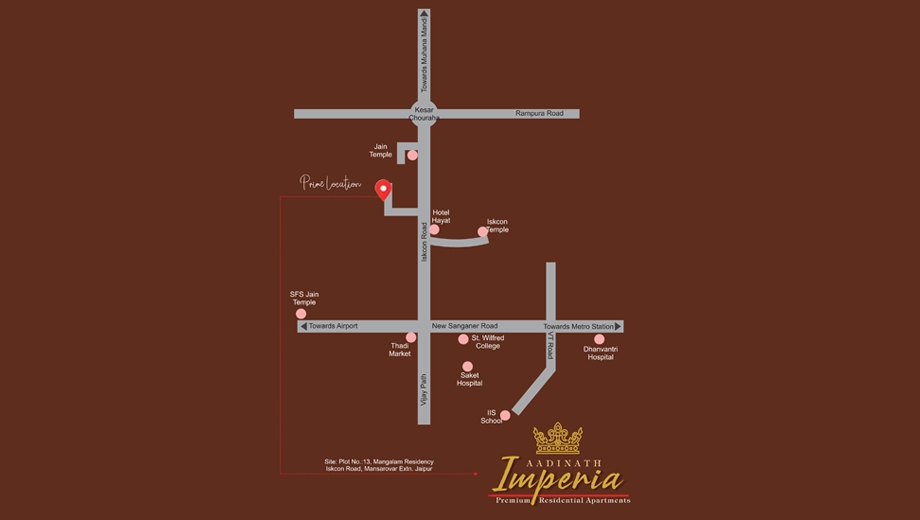 Location of Shri Aadinath Imperia - Image 423336