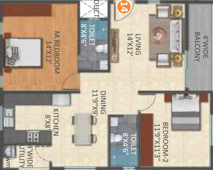 2 BHK Flat in Jeya Green Horizon in Old Airport Road, Bangalore - Image 926468