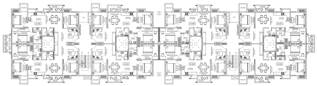 Floor Plan of Achyut Imperia in Radha Nagar, Guwahati - Image 423393