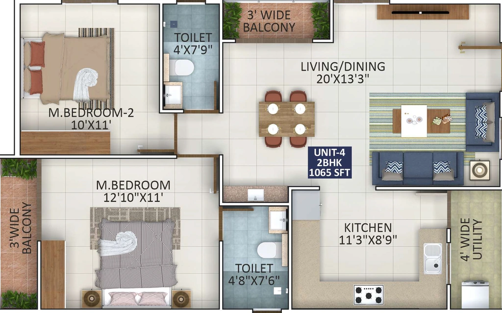 2 BHK Flat in Jeya Pride in Kaggadasapura, Bangalore - Image 926480